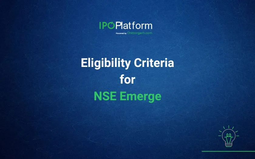 NSE SME Eligibility Criteria NSE SME Eligibility Criteria